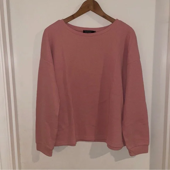 Pink Waffle Knit Lounge Pajama Set - Picture 2 of 11